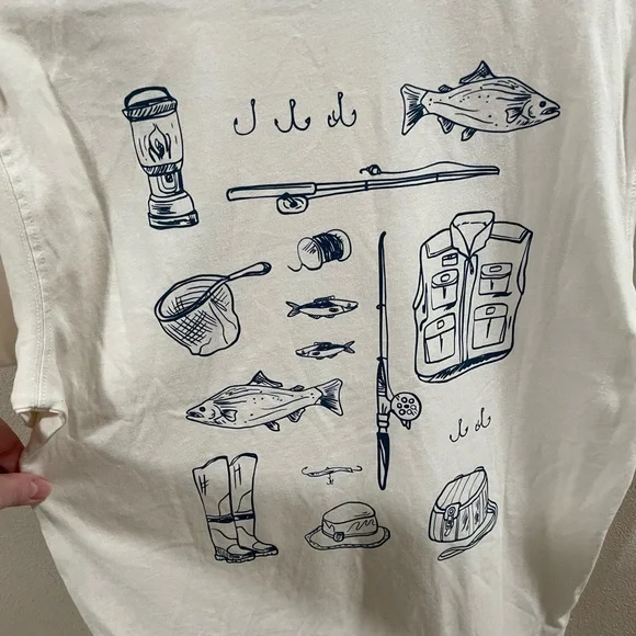 NWT Goodfellow & Co Cream Short Sleeve Tee - Picture 6 of 7